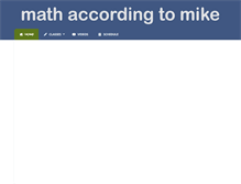 Tablet Screenshot of mathaccordingtomike.com